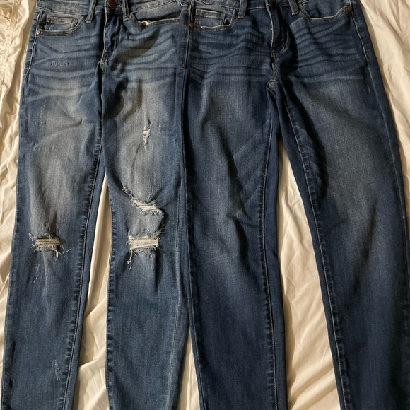 Judy Blue Dark and Light Blue Jeans - Picture 2 of 11